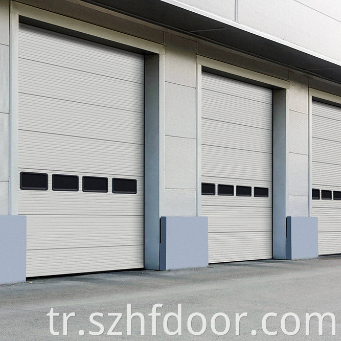 Electric lift door of industrial plant